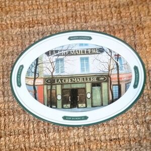 La Cremaillere Oval Platter Serving Dish Williams Sonoma Paris Cafe by A. Renoux